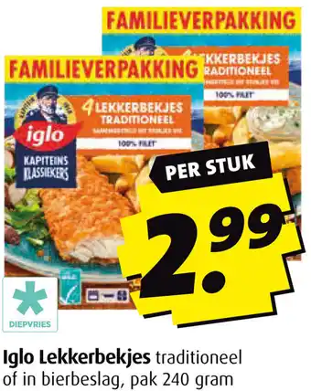 Boni Iglo Lekkerbekjes 240g aanbieding