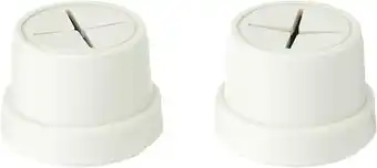 Amazon Merriway BH01555 (2 stuks) Enkele zachte rubberen push-in handdoekdoekhouders, schroef of zelfklevende fix wit - pak van 2 st aanbieding