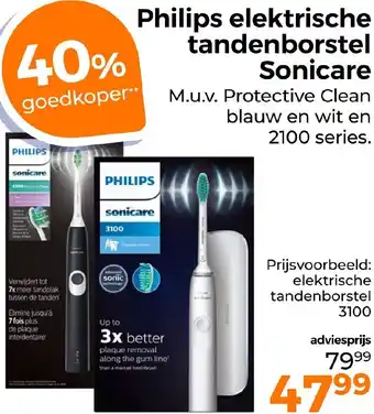 Trekpleister Philips elektrische tandenborstel Sonicare aanbieding