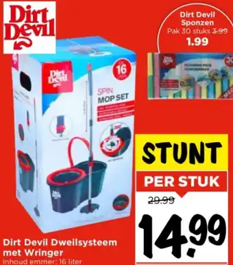 Vomar Voordeelmarkt Dirt Devil Dweilsysteem met Wringer aanbieding
