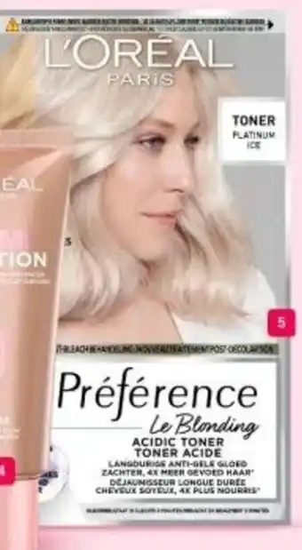 Etos L'ORÉAL PARIS Préférence toner Platinum Ice aanbieding