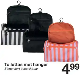 Zeeman Toilettas met hanger aanbieding