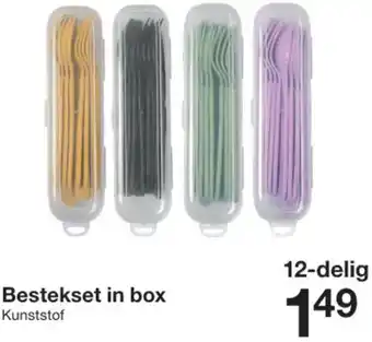 Zeeman Bestekset in box Kunststof 12-delig aanbieding