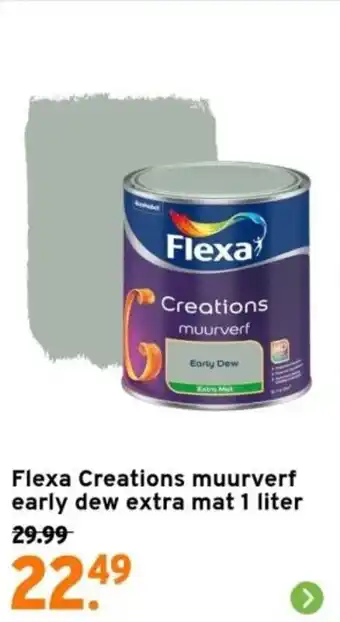 GAMMA Flexa Creations muurverf early dew extra mat 1 liter aanbieding