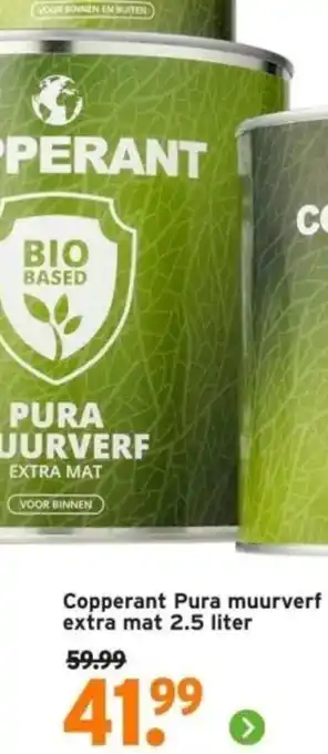 GAMMA Copperant Pura muurverf extra mat 2.5 liter aanbieding