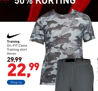 Intersport Dri-FIT Camo Training shirt Heren aanbieding