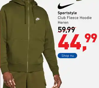 Intersport Sportstyle Club Fleece Hoodie Heren aanbieding