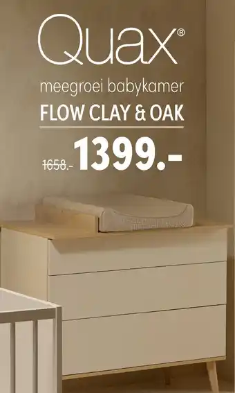 Baby & Tiener Quax meegroei babykamer flow clay & oak aanbieding