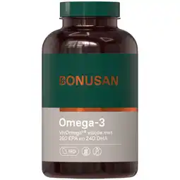 De Online Drogist Bonusan Omega-3 360mg EPA 240mg DHA Softgels aanbieding