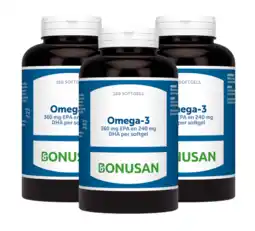 De Online Drogist Bonusan Omega-3 360mg EPA 240mg DHA Softgels Multiverpakking aanbieding