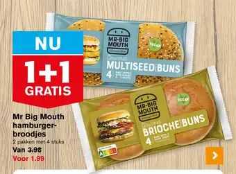 Hoogvliet Mr Big Mouth hamburgerbroodjes aanbieding