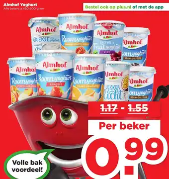 PLUS Almhof Yoghurt 450-500g aanbieding