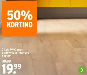 GAMMA Click PVC met ondervloer Manera per m² aanbieding