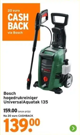GAMMA Bosch hogedrukreiniger Universal Aquatak 135 aanbieding