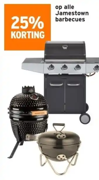 GAMMA alle Jamestown barbecues aanbieding