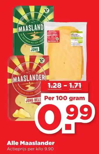 PLUS Maaslander 100g aanbieding