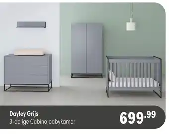 Baby & Tiener Dayley Grijs 3-delige Cabino babykamer aanbieding