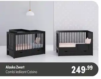 Baby & Tiener Alaska Zwart Combi ledikant Cabino aanbieding