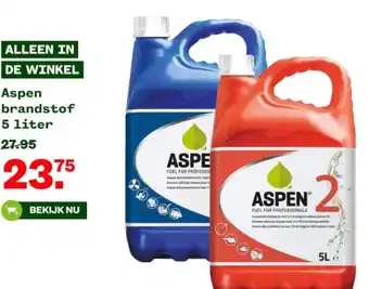 Welkoop Aspen brandstof 5 liter aanbieding