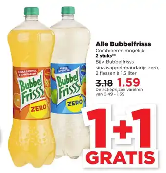 PLUS Bubbelfrisss 1+1 aanbieding