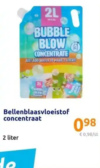 Action Bellenblaasvloeistof concentraat 2L aanbieding