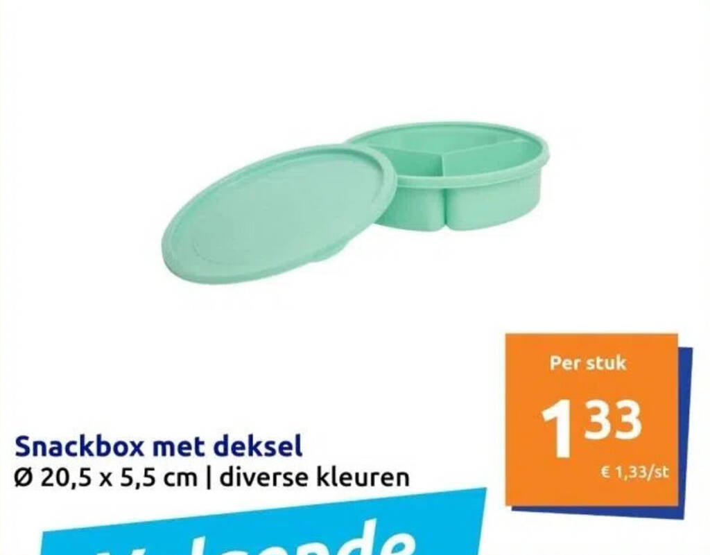 Snackbox met deksel, 500 ml, snackbox met deksel, lunchbox van