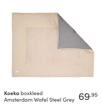 Baby & Tiener Koeka boxkleed Amsterdam Wafel Steel Grey aanbieding