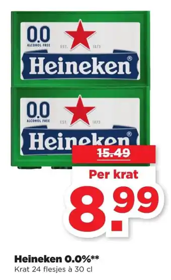 PLUS Heineken 0.0% 24*300ml aanbieding