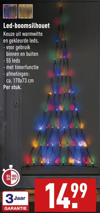 ALDI Led-boomsilhouet aanbieding