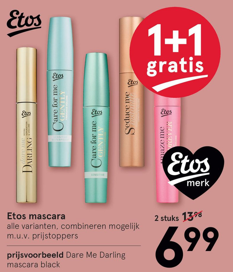 Etos mascara aanbieding bij Etos