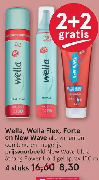 Etos Wella, Wella Flex, Forte en New Wave aanbieding