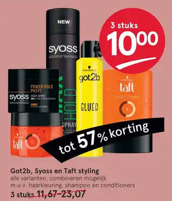 Etos Got2b, Syoss en Taft styling aanbieding