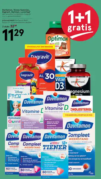 Etos Davitamon, Disney Gummies, Dagravit, Optimax, Lucovitaal aanbieding