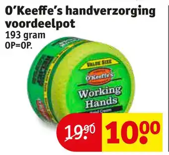 Kruidvat OʻKeeffe's handverzorging voordeelpot aanbieding