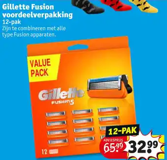 Kruidvat Gillette Fusion voordeelverpakking aanbieding