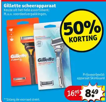 Kruidvat Gillette scheerapparaat aanbieding