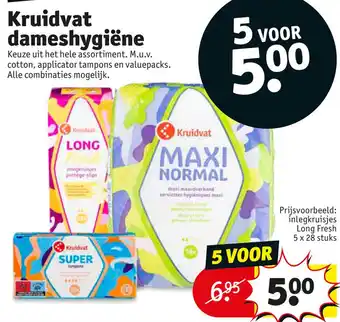 Kruidvat Kruidvat dameshygiëne aanbieding