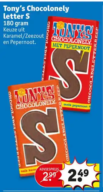 Kruidvat Tony's Chocolonely letter S aanbieding