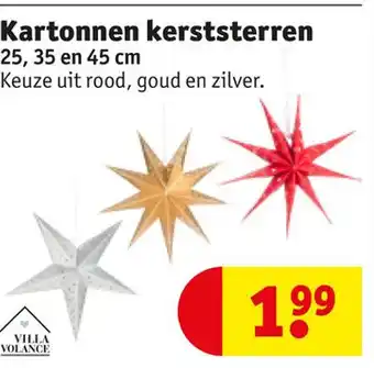 Kruidvat Kartonnen kerststerren aanbieding