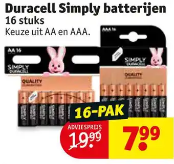 Kruidvat Duracell Simply batterijen aanbieding