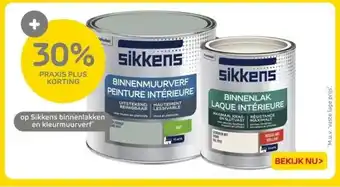 Praxis op Sikkens binnenlakken en kleurmuurverf aanbieding