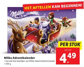 Lidl Milka Adventkalender aanbieding