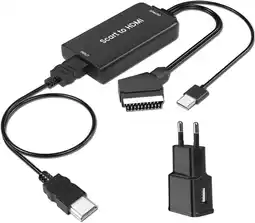 Amazon AMANKA Scart naar HDMI Converter met HDMI kabel en Scart kabel, Scart Ingang HDMI Uitgang Adapter Full HD 1080p Video Audio C aanbieding