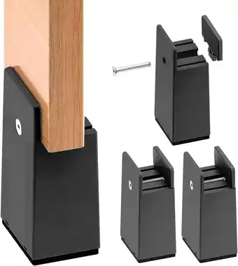 Amazon 4 stuks meubelverhoging, 10 cm, verstelbare tafelverhoging met schroefklem, stoelverhoger, bedverhoger, meubelverhoger, tafel aanbieding