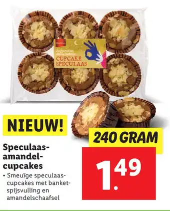 Lidl Speculaas-amandelcupcakes aanbieding