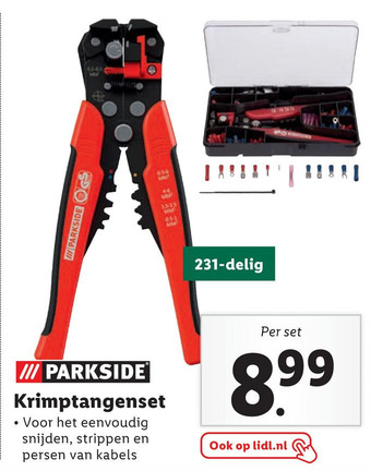 Lidl Parkside Krimptangenset aanbieding