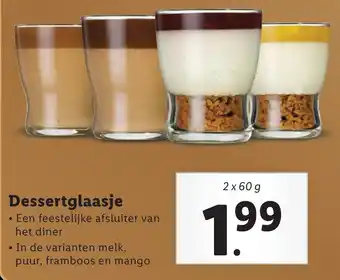 Lidl Dessertglaasje aanbieding