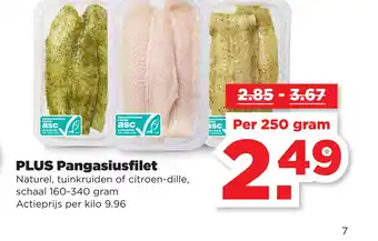 PLUS PLUS Pangasiusfilet aanbieding