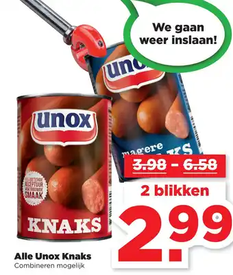 PLUS Alle Unox Knaks aanbieding