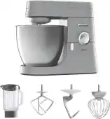 Amazon Kenwood Chef XL KVL 4110S - Keukenmachine, roestvrijstalen mengkom van 6,7 l en menghulpstuk van 1,5 l acryl, multifunctionel aanbieding